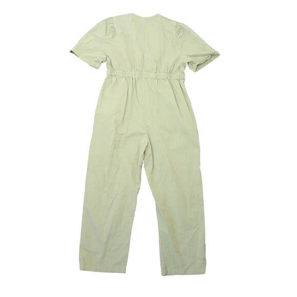 Ma Cherie Olive Green Button Front Jumpsuit Coverall Womens L - Picture 3 of 4